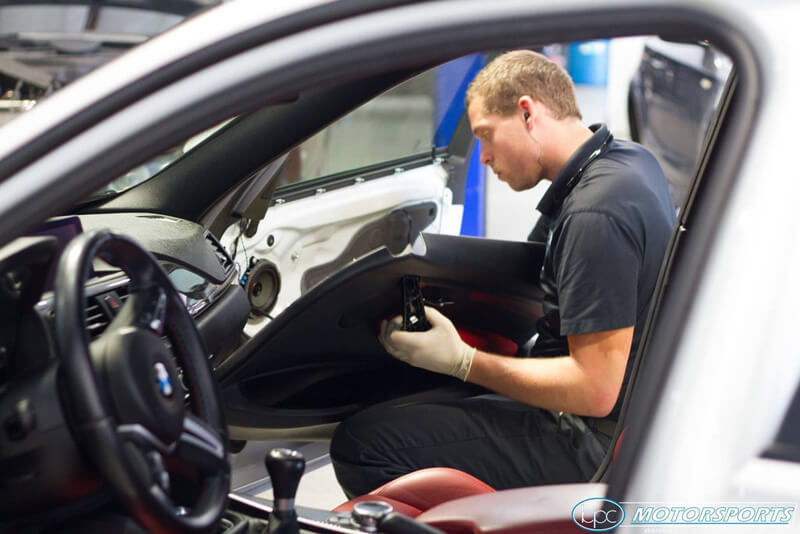Upgraded BMW interior with OEM appearance