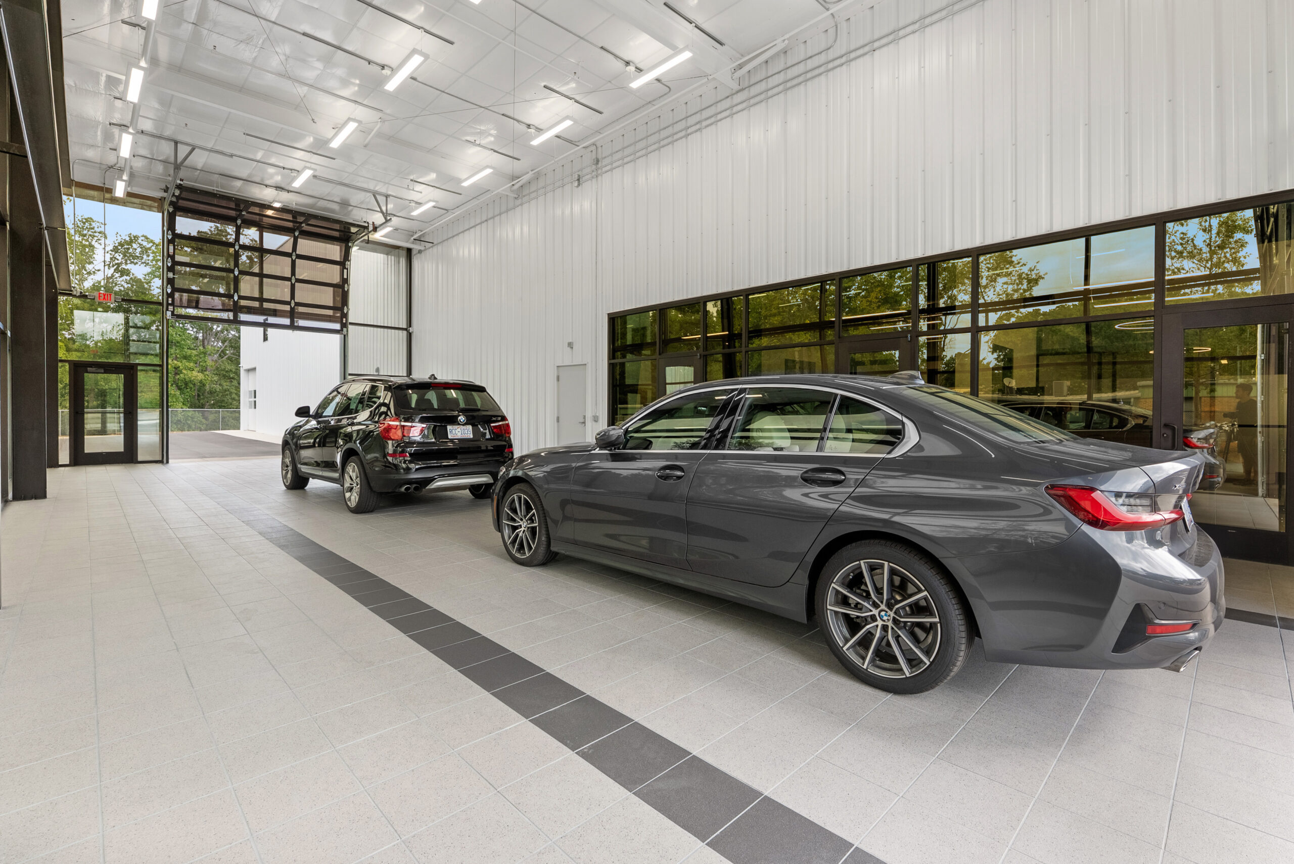 BMW vehicles inside the Bimmer Performance Center service facility in Raleigh, North Carolina